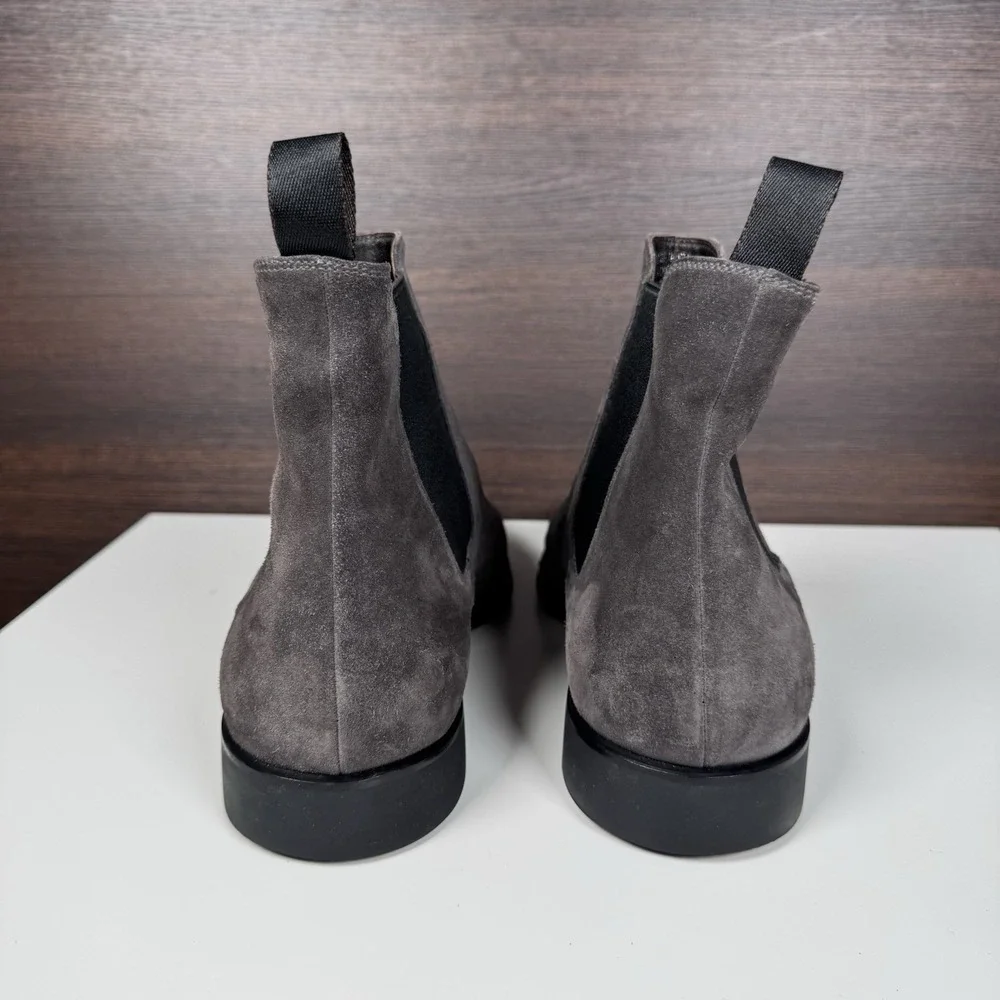 Monte Rosso Enrico Chelsea Boots Men's 12 M -  Suede Leather Gray -Made In Italy
